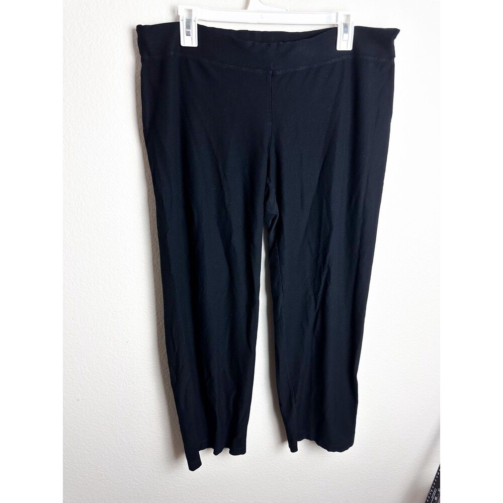 Eileen Fisher Black Pull On pants Petite Large Womens